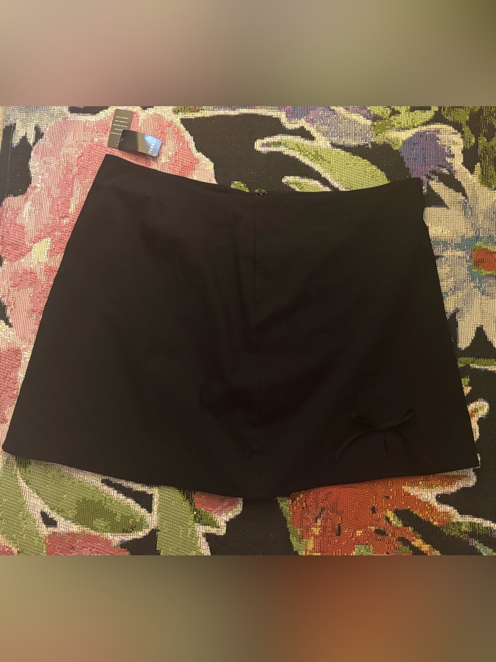 Torrid Deep Black Mini Bengaline Bow Detail Skirt Size 24